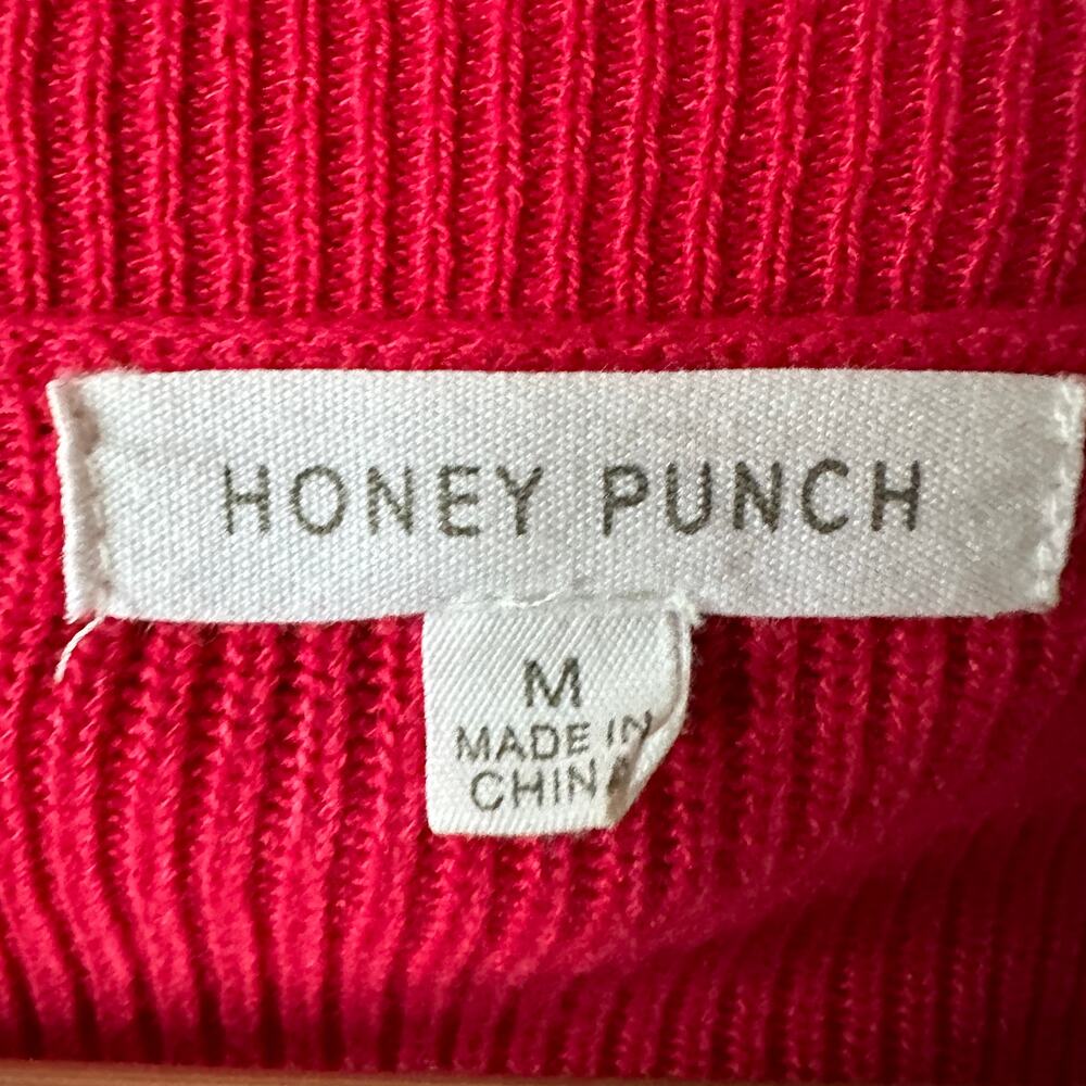 Honey Punch Cardigan Sweater Womens MEDIUM Open Front Rainbow Pride Twee Kidcore - Picture 7 of 10